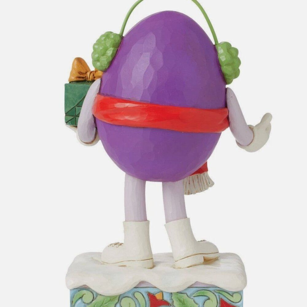 Jim Shore M&M'S Purple M&M With Cozy Earmuffs and Gift Figurine 6015684 - Picture 3 of 5